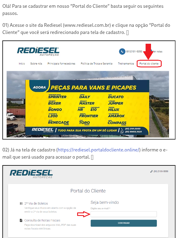 Portal do Cliente - Como se cadastrar (Publico)