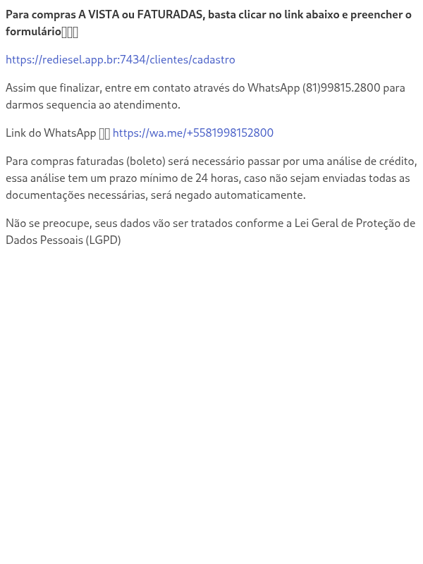 Ficha Cadastral Pessoa Jurídica